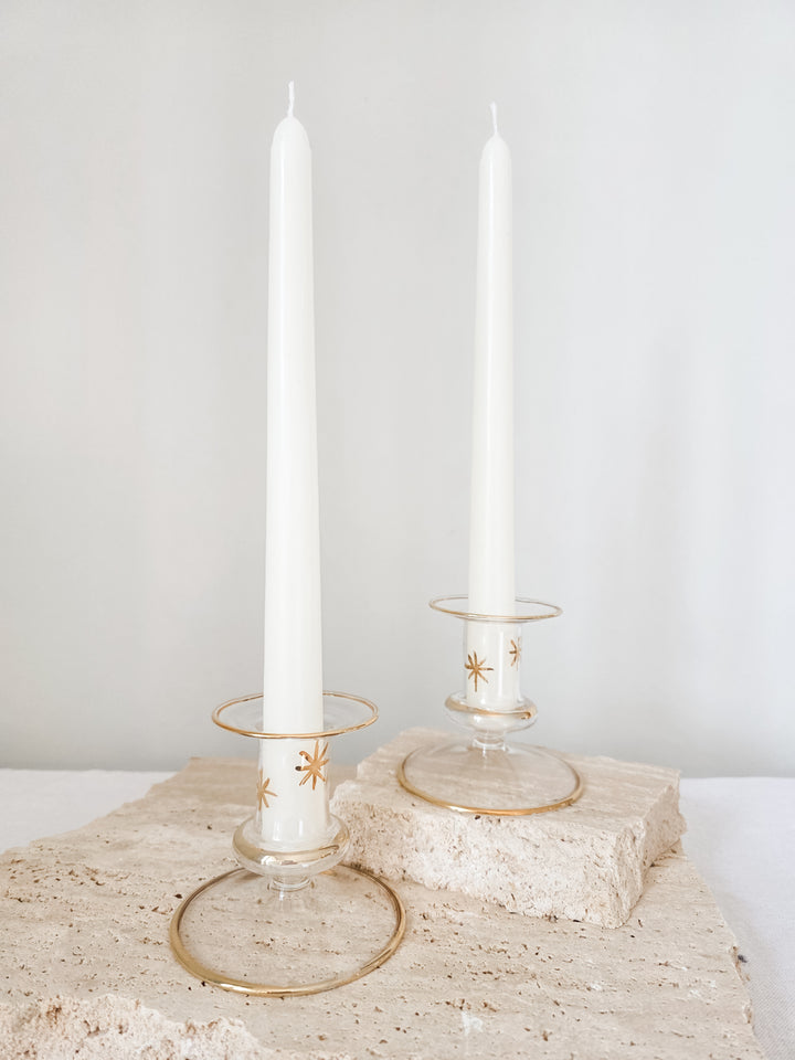 Mallorca Glass Candlestick